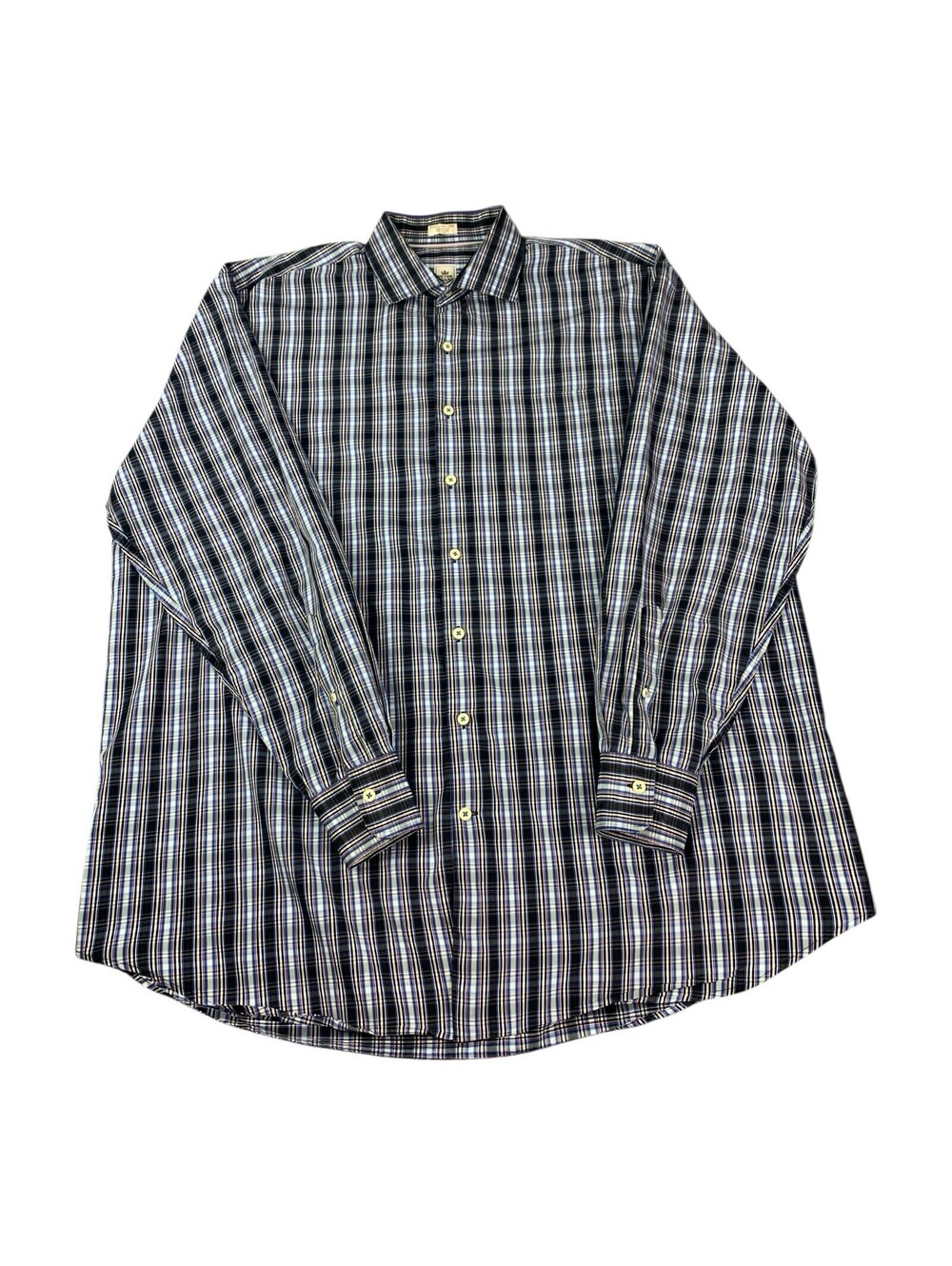Peter Millar Men’s Shirt Seaside Finish Multicolored Plaid Long Sleeve, Size XXL